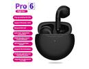 Pro6 Wireless Bluetooth Headphones Earphones Mini Heaset with Charging Case Waterproof Earbuds austiņas Black