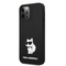 Aizmugurējais vāciņ&scaron; Karl Lagerfeld - iPhone 12/12 Pro Liquid Silicone Choupette NFT Case Black