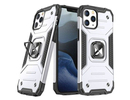 Wozinsky iPhone 13 Pro Max Ring Armor Case Kickstand Tough Rugged Cover Apple Silver