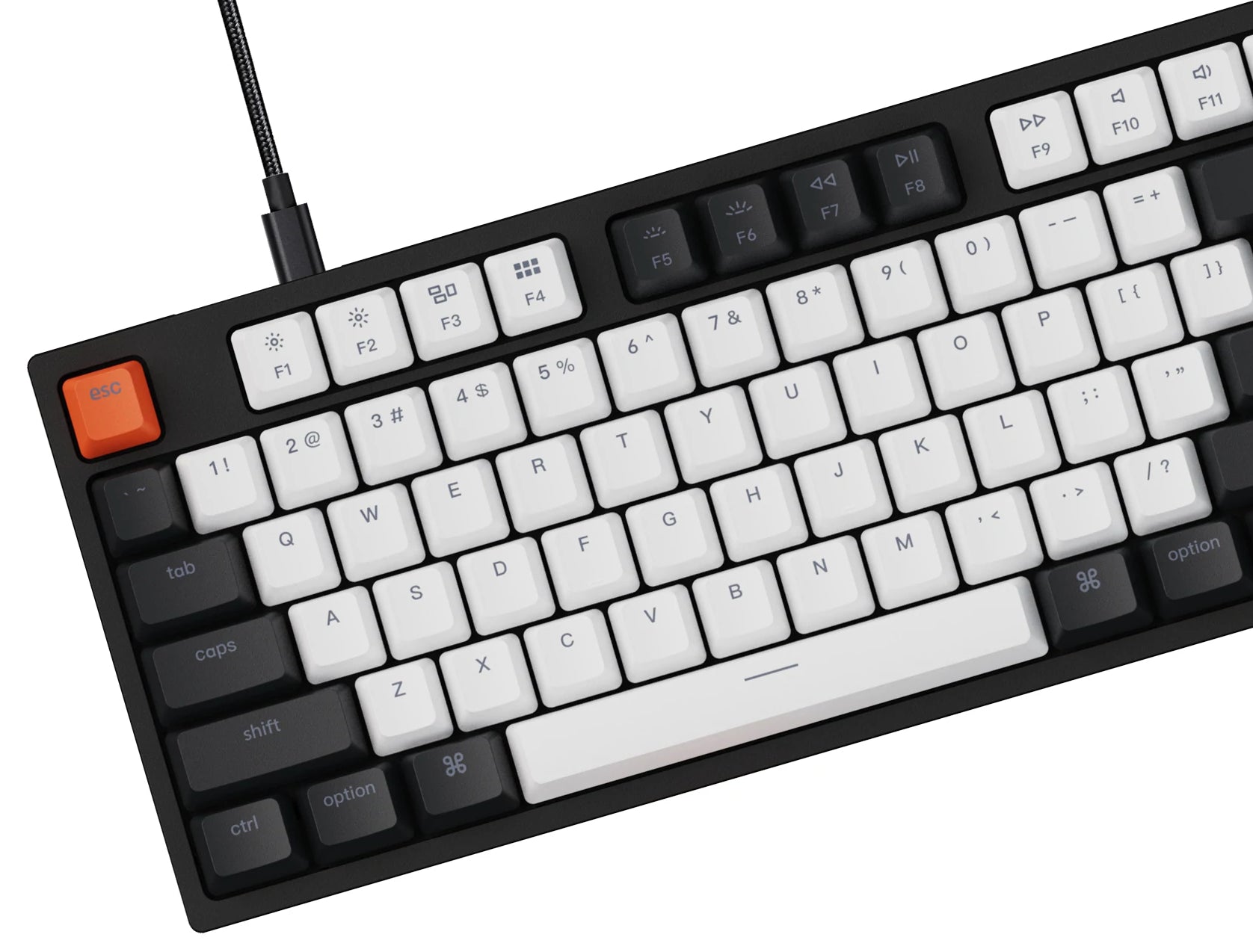 Keychron C1 hot-swappable wired type-c mechanical keyboard tenkeyless layout for Mac Windows iOS Gateron switch red blue brown RGB backlight