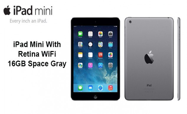 Apple iPad Mini 2 Retina 16GB Wi- Fi+ Cell Space Gray Grey