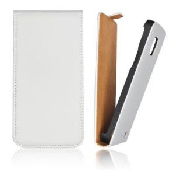 Nokia 710 leather white case cover maks flip