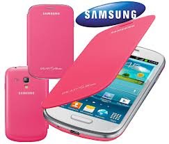 Samsung i8190 Galaxy S3 III Mini Pink Flip Cover case original maks EFC-1M7FPEGSTD