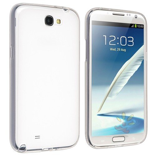 Samsung N7100 Galaxy note 2 II TPU Hard Case Cover Crystal Clear Bumper maks