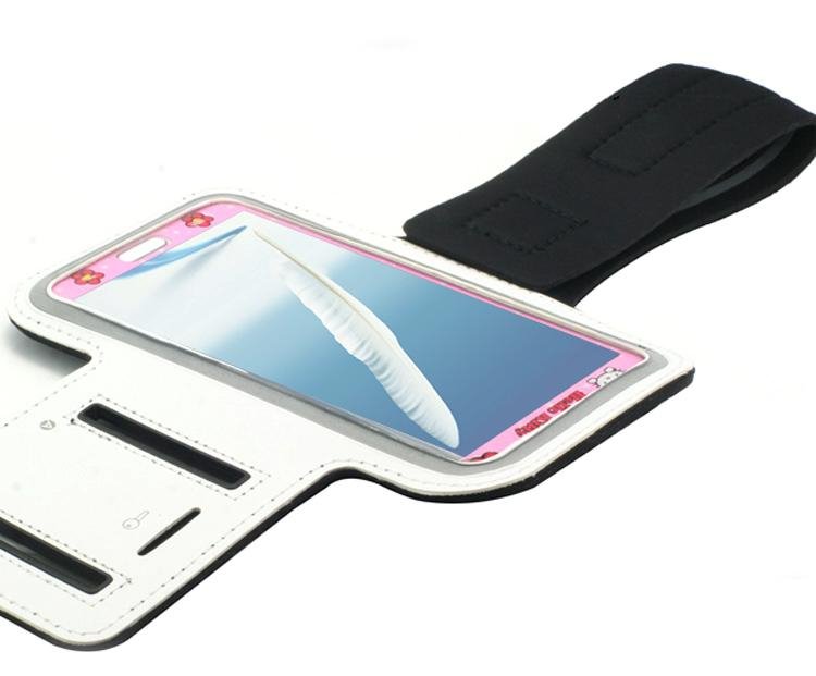 Samsung N7100 Galaxy Note 2 II/Galaxy Note Sports Armband Running Gym Arm Cover Case Holder Bag maks sports fitness velo moto white