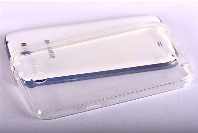 Samsung N7100 Galaxy Note 2 II Soft Silicone Clear Bumper Back Case Cover maks