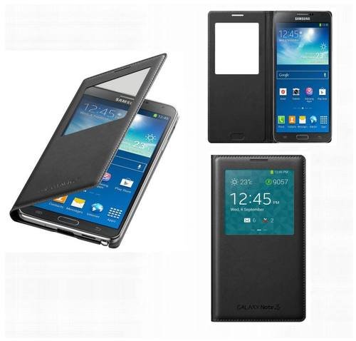 Samsung N9005 Galaxy Note 3 III Original S-View Cover Case Black EF-CN900BBEGWW Black maks
