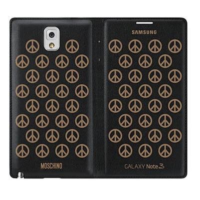 Samsung Note 3 Moschino Original Wallet Cover Black Peace EF-EN900BGEGWW maks N9005