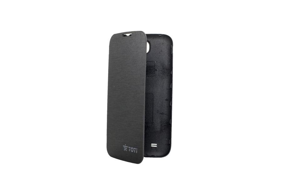 Samsung Galaxy S4 i9505 Elegant Toti Wallet Flip Cover Case Black maks 