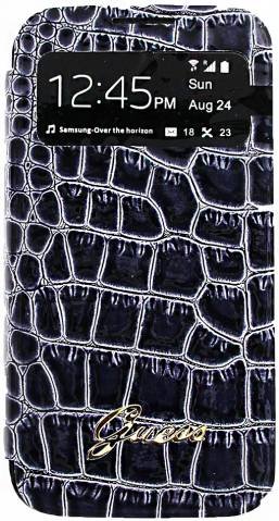Samsung i9505 Galaxy S4 Original Guess Luxury Croco S-View Book Case Cover maks