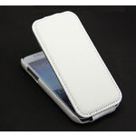 Samsung i9195 Galaxy S4 Mini Deluxe Leather Flip Skin Case Cover White maks