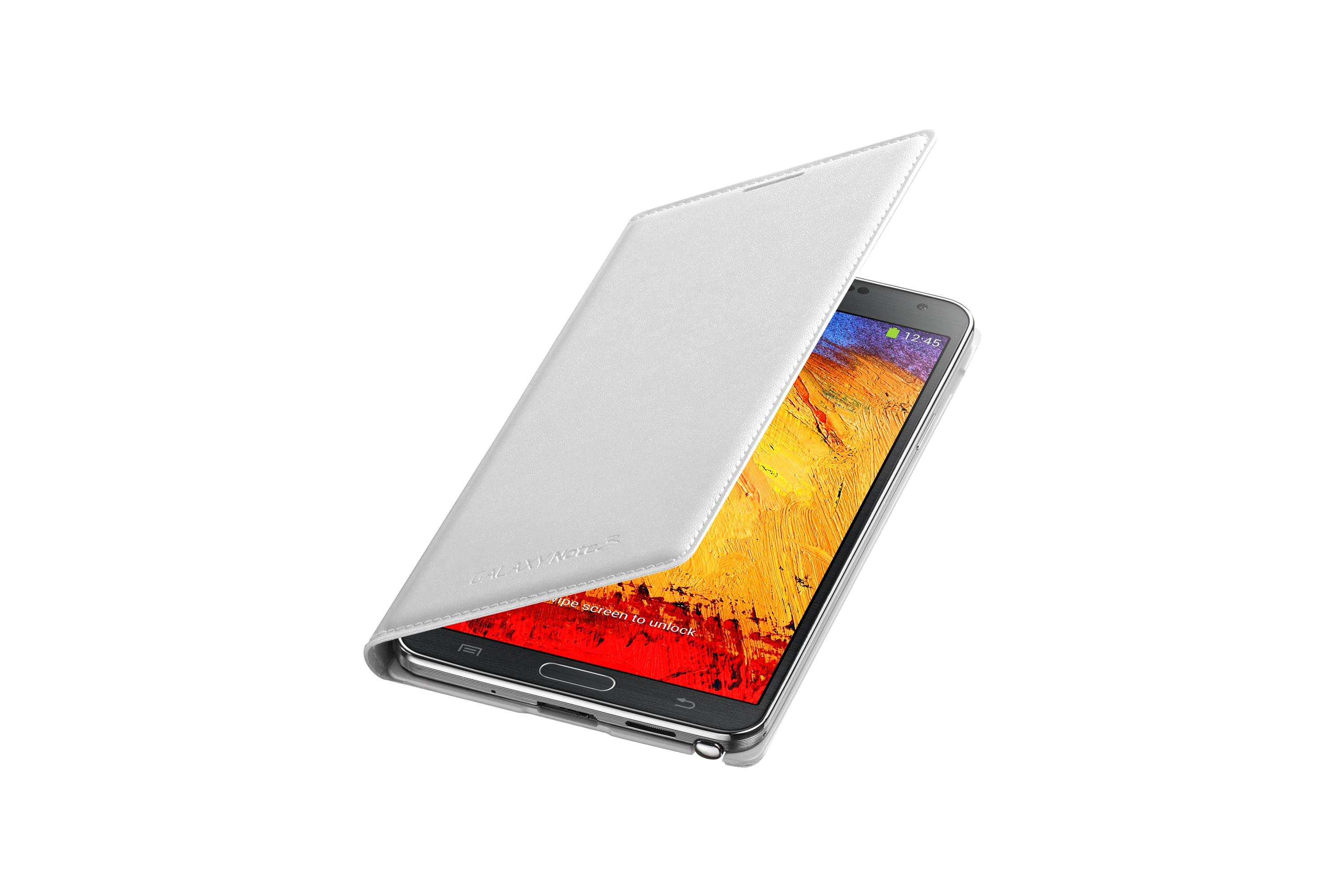 Samsung Galaxy Note 3 Neo N7505 Original Wallet Flip Case EF-WN750BWEGWW Cover White maks