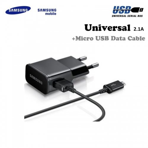 Samsung ETA-U90EBE Universāls 10W USB Ligzdas 2A Lādētājs + Micro USB Kabelis Melns (EU Blister)