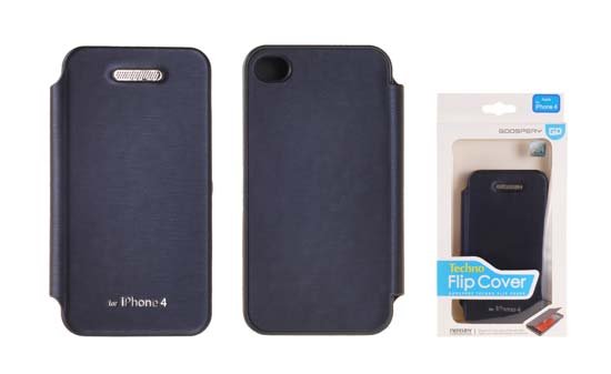 Apple iPhone 4/4S Luxury Wallet Flip Case Cover Mercury Saphire Blue Black maks 
