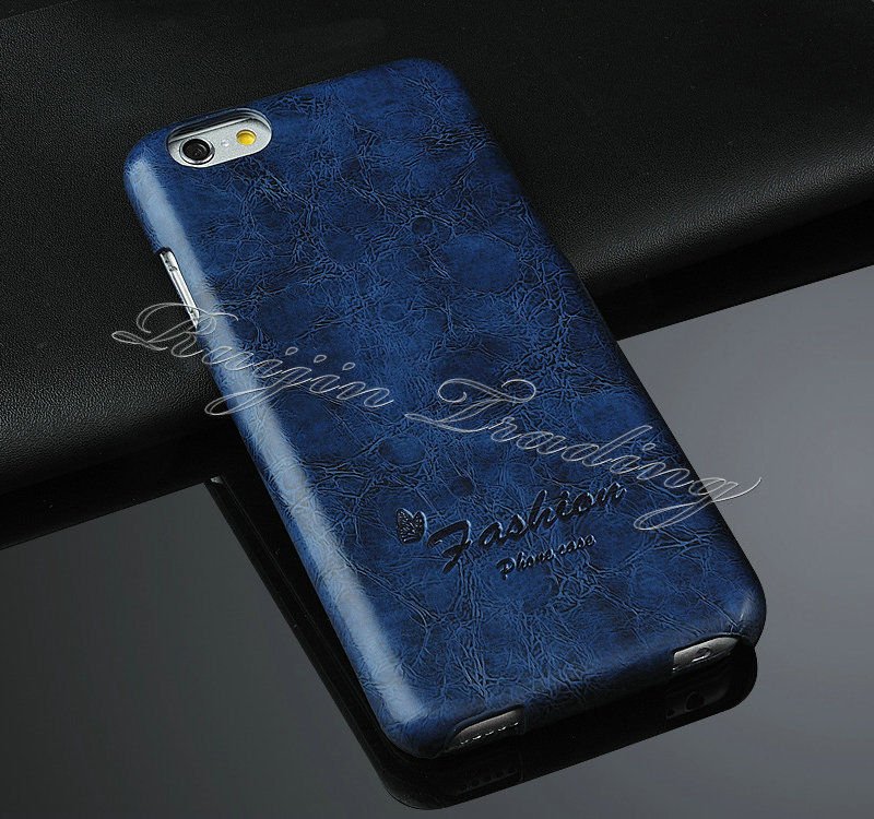 Apple iPhone 6 Luxury Leather Flip Case Cover Pebble Blue ādas maks 