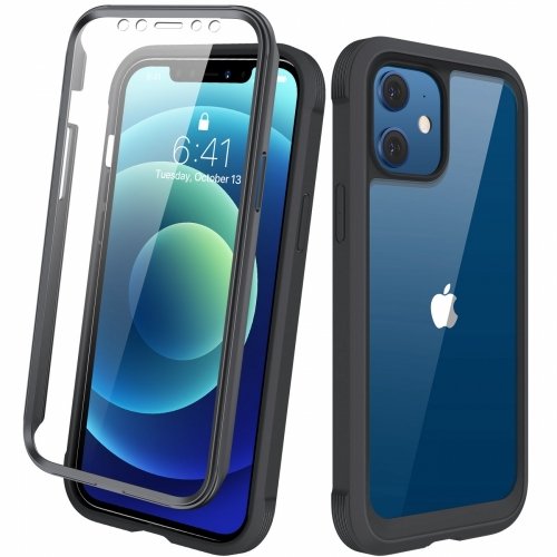 iPhone 12 Mini Silikona maciņ&scaron; Miracase (Melns)
