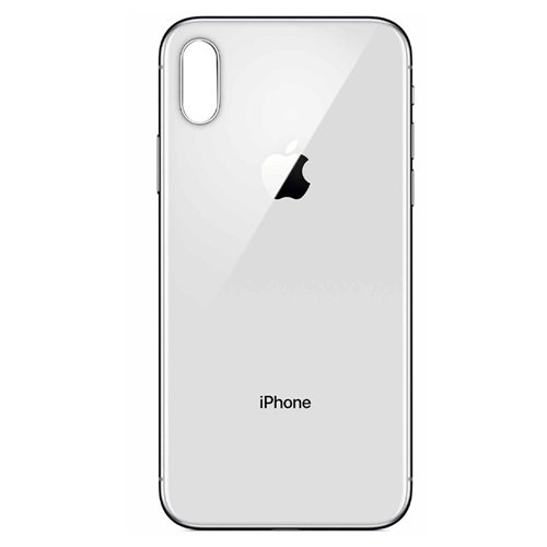 iPhone X Aizmugur&Auml;&ldquo;jais stikla panelis (Balts)
