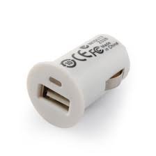 Apple Iphone 3/4/4S auto 12v lādētājs adapteris mini white