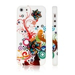 Apple iPhone 5 White Flower Swirl silicone gel back case cover bumper maks