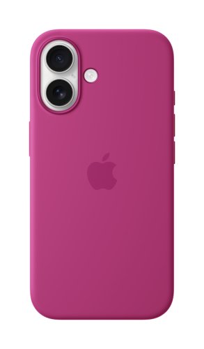 Apple iPhone 16 Silicone Case with MagSafe Fuchsia