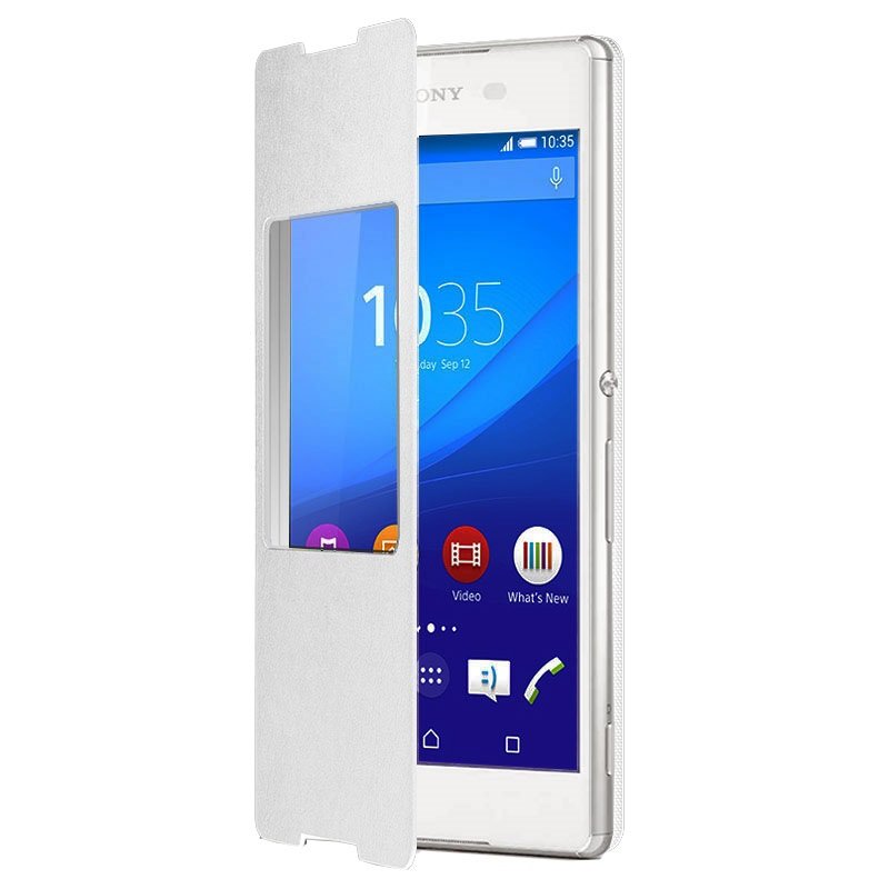 Sony SCR 30 Original StyleUp S- View Flip Cover Case S-View White SCR30 maks balts 
