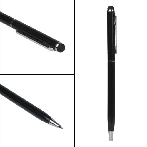 Stylus Ballpoint Metal Pen iPad iPod iPhone Galaxy ATIV Tab Sony Xperia Z Note Samsung LG Nokia HTC ZTE Asus Acer Tablet Smartphone Black