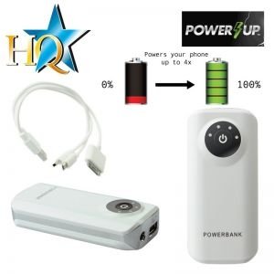 HQ SD-A 15 Power Bank 5600mAh ārējs lādētājs universal with Torch & 1 USB Port White