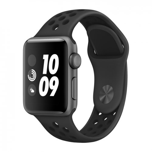 Apple Watch 42/ 44mm Sport Band Perforēta Siksniņa (Melna)