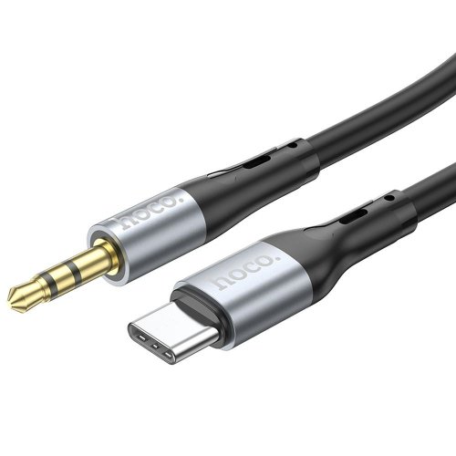Adapters and other accessories HOCO cable AUX Jack 3,5 mm to Type C UPA22 1 m black