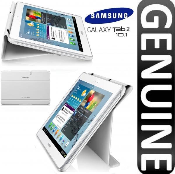 Samsung Galaxy Tab 2 10.1 P5100/P5110 EFC-1H8SWECSTD Diary Ultra Thin Book Cover Case Stand white maks