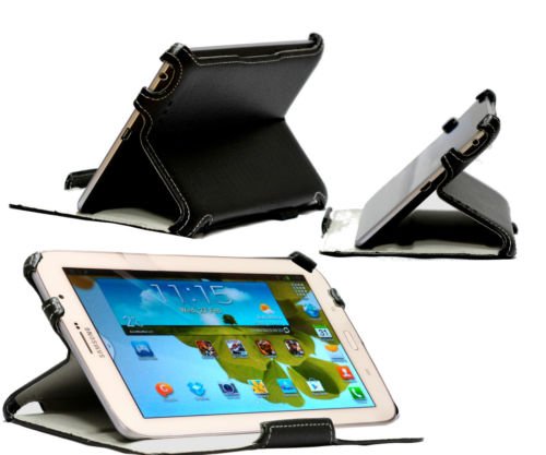Samsung Galaxy Note 8.0 N5100/N5110 Leather Multi Stand Case Cover Black maks