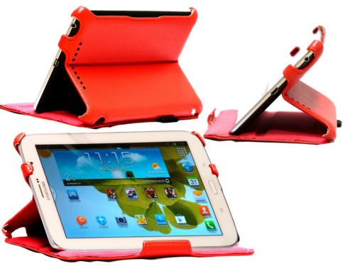 Samsung Galaxy Note 8.0 N5100/N5110 Leather Multi Stand Case Cover Red maks