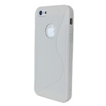 Apple iPhone 5 silicone back case cover S Line white maks
