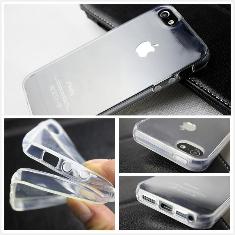Apple iPhone 5 Silicone Soft Crystal Clear Back Case Bumper maks