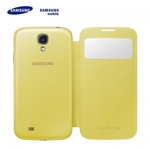 Samsung EF-CI950BYE Īpaši plāns vertikāli atverams maks ar lodziņu i9500 Galaxy S4 Dzeltens (EU Blister)