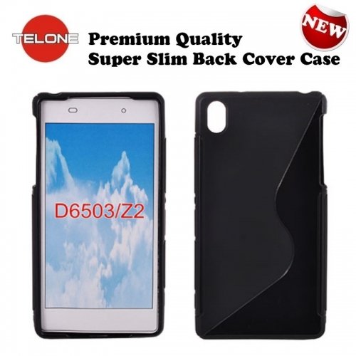 Telone Back Case S-Case gumijots telefona apvalks Sony D6502 D6503 Xperia Z2 Melns