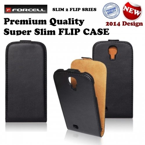 Forcell Slim 2 Flip Case Huawei Y530 Ascend telefona maks vertik&Auml;?li atverams Melns