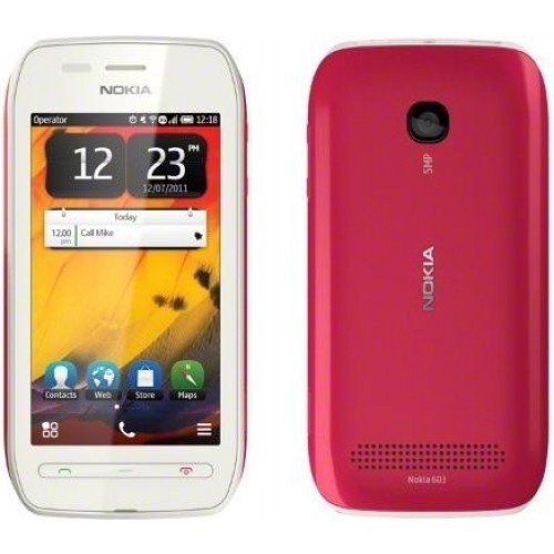 Nokia 603 white fuchsia