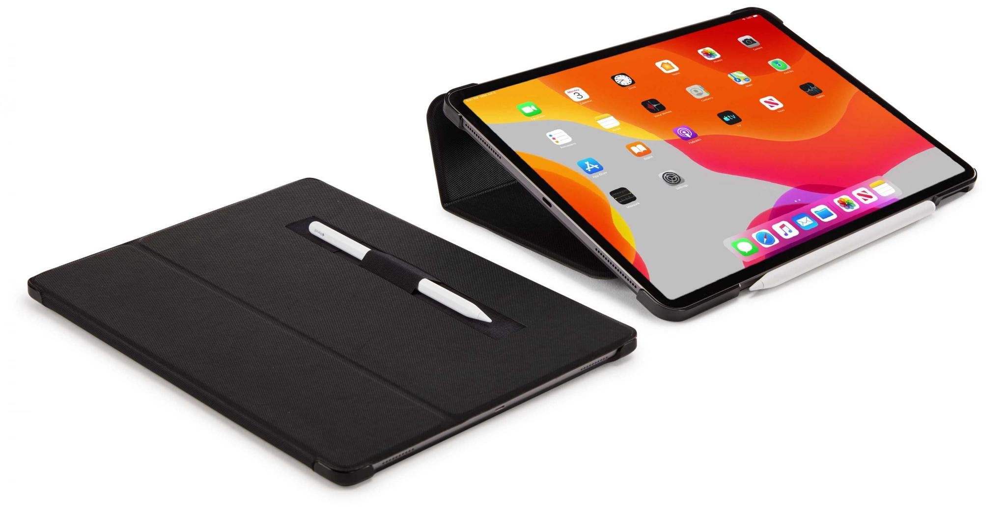 iPad Pro 12.9 Luxury Snapview Case Cover Stand Black maks