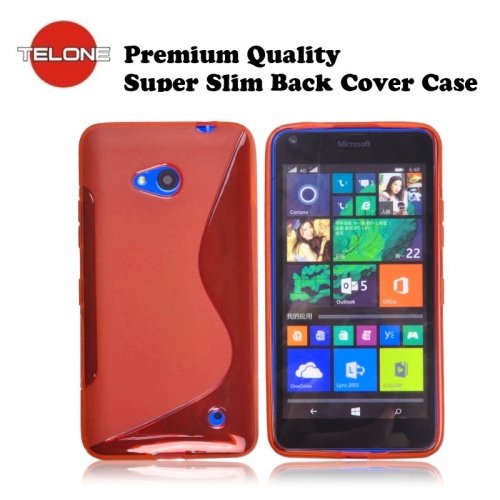 Telone Back Case S-Case gumijots telefona apvalks Microsoft 640XL Lumia Koraļu