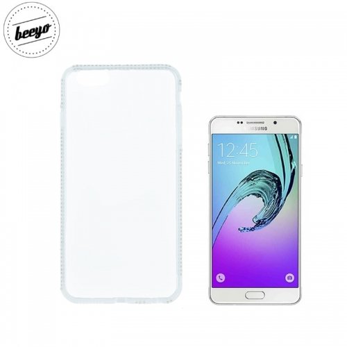 Beeyo Diamond frame super plāns silikona caurspīdīgs aizmugures maks-apvalks priek&scaron; Samsung A310F Galaxy A3 (2016) Balts