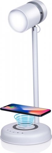 Wireless chargers Grundig LED desk lamp 3:1 13*13*35cm include wireless charger 15W and built-in Bluetooth speaker