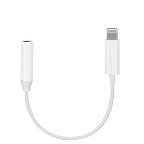 Riff Lightning uz 3.5mm Audio Austiņu Ligzdas Adapteris (A1749 / MMX62ZM/A Analogs) 9cm (OEM) Balts