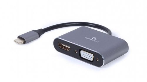 Gembird I/O ADAPTER USB-C TO HDMI/VGA/A-USB3C-HDMIVGA-01