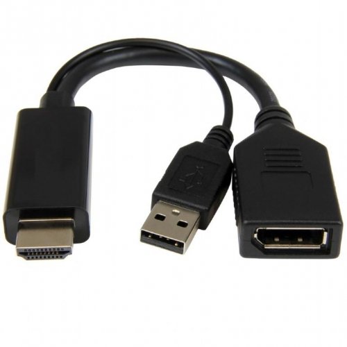 Gembird I/O ADAPTER HDMI TO DP/BLACK A-HDMIM-DPF-01