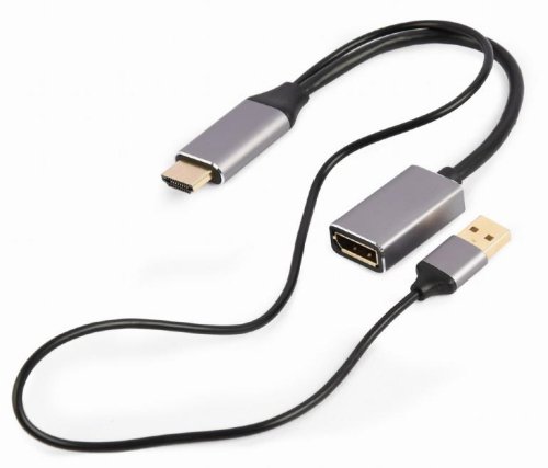 Gembird I/O ADAPTER HDMI TO DP/BLACK A-HDMIM-DPF-02