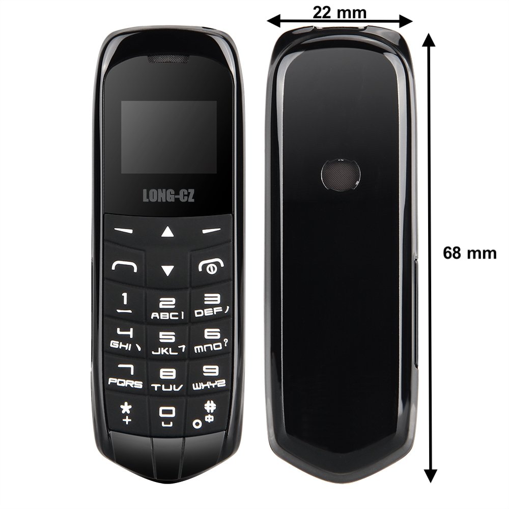 LONG-CZ J8 Smart Mini Phone Bluetooth Headset Black - melns