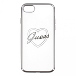 Guess Heart TPU case for Iphone 7 Apple Silver