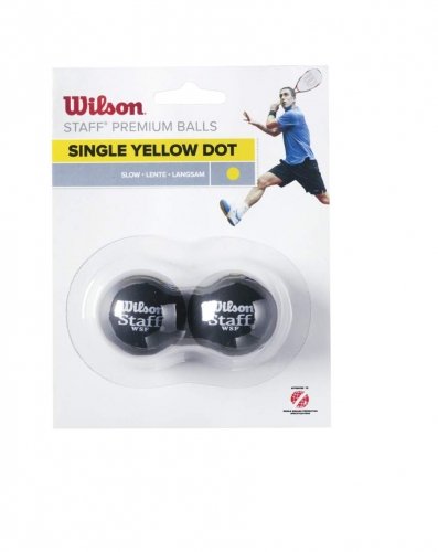 Wilson squash WILSON skvo&scaron;a bumbiņas STAFF Iepakojumā 2 gb. - yellow dot