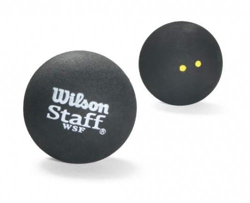 Wilson squash WILSON skvo&scaron;a bumbiņas STAFF Iepakojumā 2 gb. - double yellow dot